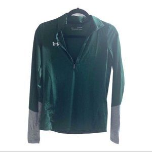 NWT Women's Under Armour 1/2 Zip Pullover Green XS